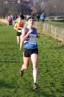 Ashley Gibson (Morpeth Harriers) on the first leg of the Durham Cathedral Relays senior womens race.